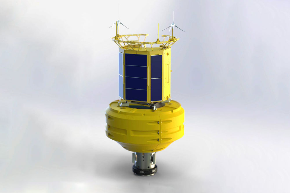 CGI image of the new yellow data buoy