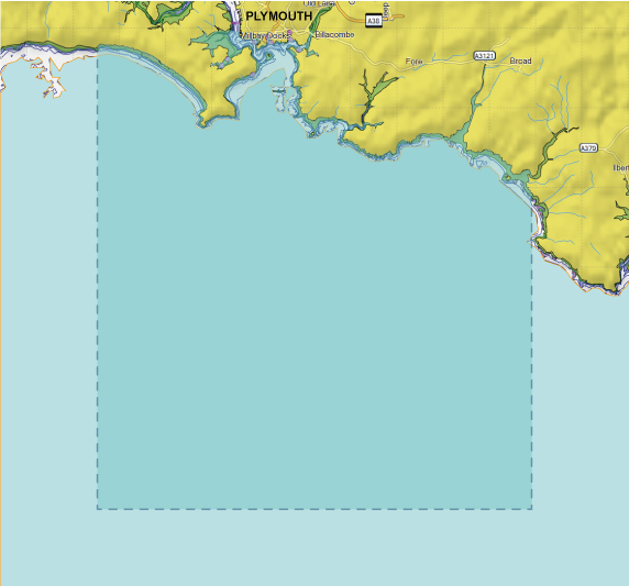 Map view of plymouth sound